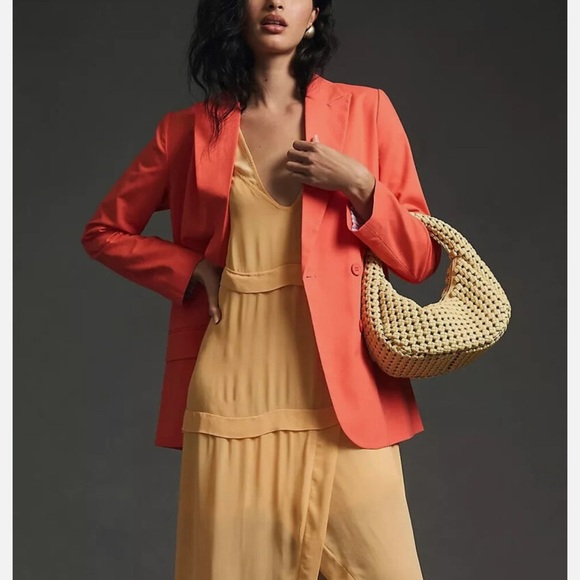 Anthropologie Orange Blazer - Picture 1 of 16